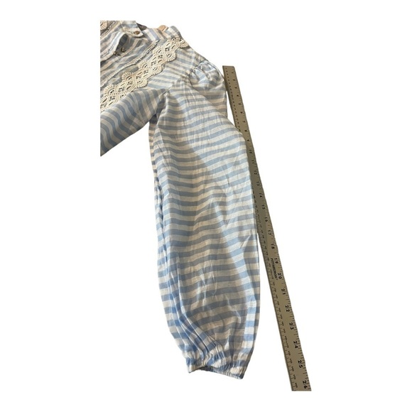 Keepsake The Label Blue Stripe Bow Balloon Sleeve Mini Dress XS - Picture 14 of 15